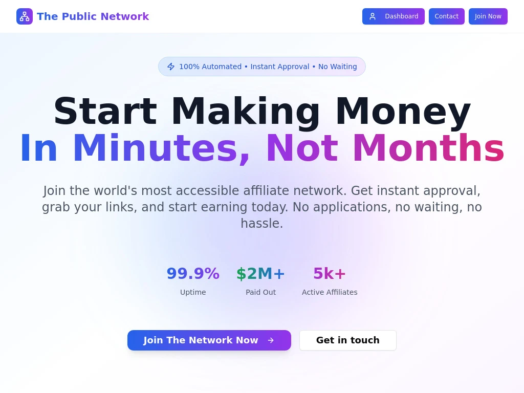 The Public Network Dashboard