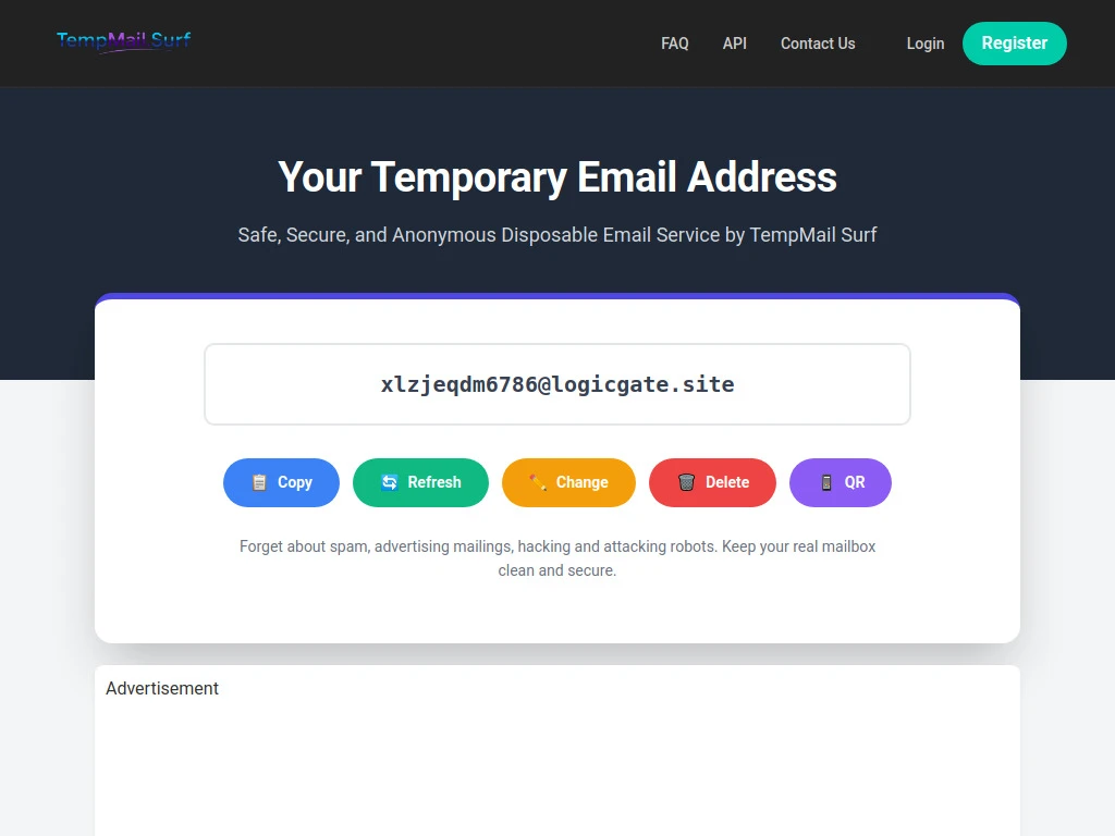 Temp Mail Surf Preview